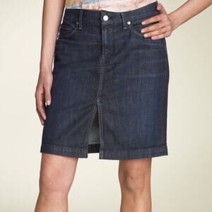 Citizens of Humanity Sophia #300 Denim Jean Skirt Dark Wash Front Slit Size 29